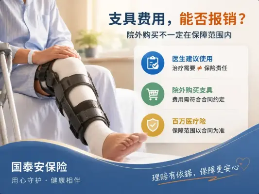 手术后医生让买4800元支具，医院外面自费购买，百万医疗险能报吗？