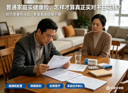 普通家庭买健康险，怎样才算真正买对不白花钱？